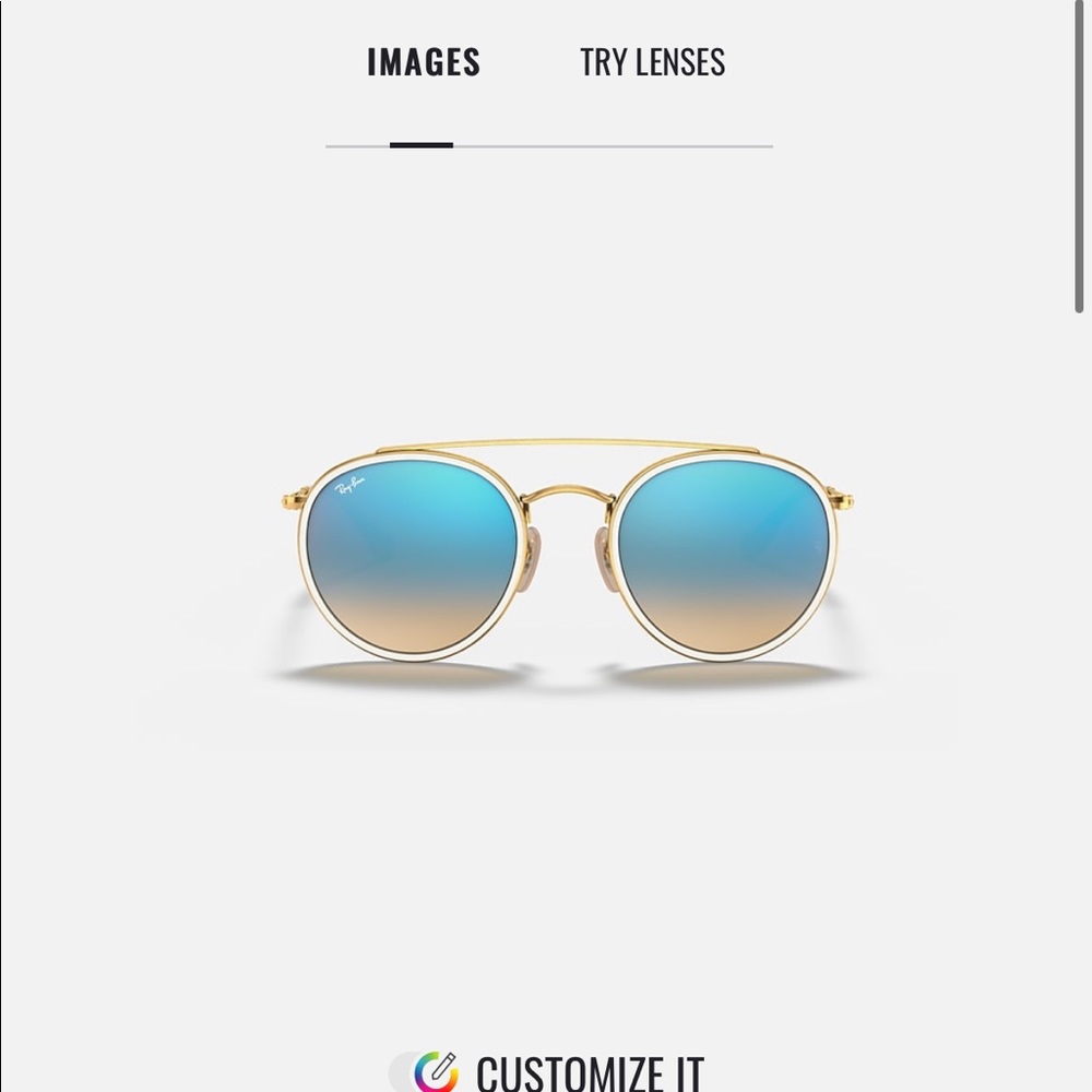 RB3647N 001/4O 51-22 white/gold Ray-Bans new never worn!